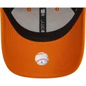 9forty-league-essential-verstellbare-orangefarbene-damenkappe-mit-gebogenem-schirm-und-orangem-logo-der-new-york-yankees-mlb-von