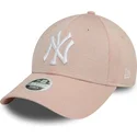 siltovky-zaoblena-ruzova-nastavitelny-pasik-9forty-glitter-new-york-yankees-mlb-new-era