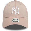 9forty-new-york-yankees-mlb-new-era-verstellbare-rosa-glitzer-damenkappe-mit-gebogenem-schirm