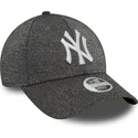 new-era-9forty-new-york-yankees-mlb-damen-glitter-verstellbare-schwarze-gebogene-kappe
