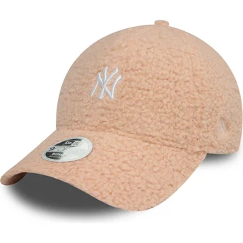 Cap zaoblená pink adjustable strap 9FORTY Borg New York Yankees MLB New Era
