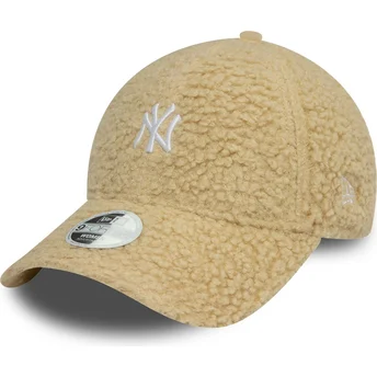 Šiltovka zaoblená béžová nastaviteľný 9FORTY Borg New York Yankees MLB New Era