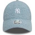 new-era-curved-brim-women-9forty-borg-new-york-yankees-mlb-light-blue-adjustable-cap