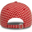 rosa-verstellbare-curved-cap-fur-damen-9forty-houndstooth-der-new-york-yankees-mlb-von-new-era