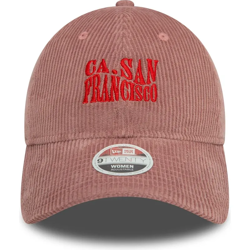 cap-zaoblena-pink-adjustable-strap-9twenty-cord-san-francisco-ciudades-y-playas-california-new-era