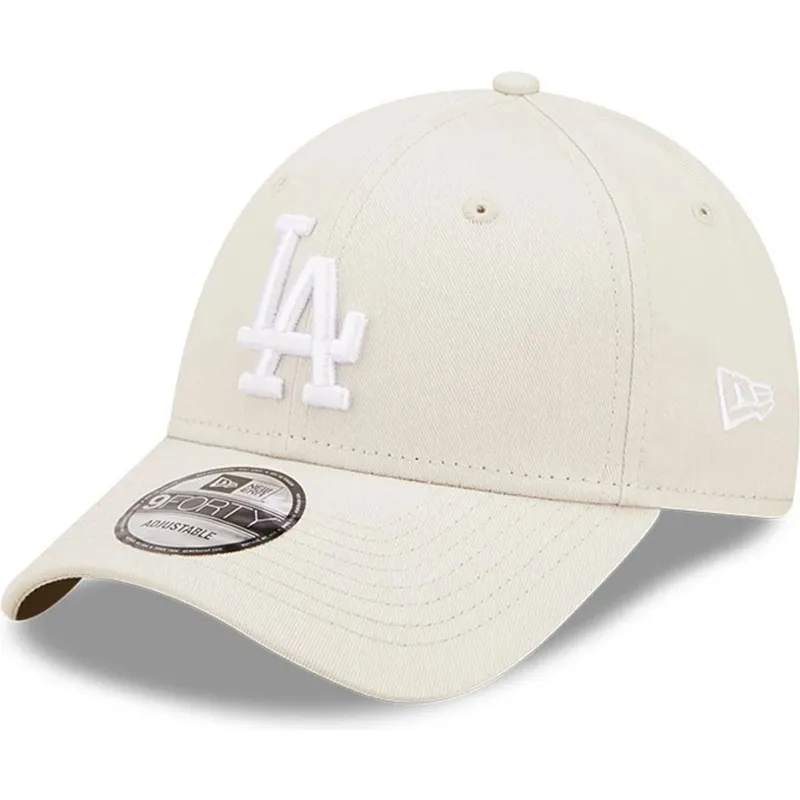 cap-zaoblena-beige-adjustable-strap-9forty-league-essential-los-angeles-dodgers-mlb-new-era