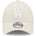 beige-verstellbare-curved-cap-9forty-league-essential-der-los-angeles-dodgers-mlb-von-new-era