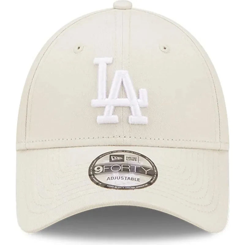 cap-zaoblena-beige-adjustable-strap-9forty-league-essential-los-angeles-dodgers-mlb-new-era
