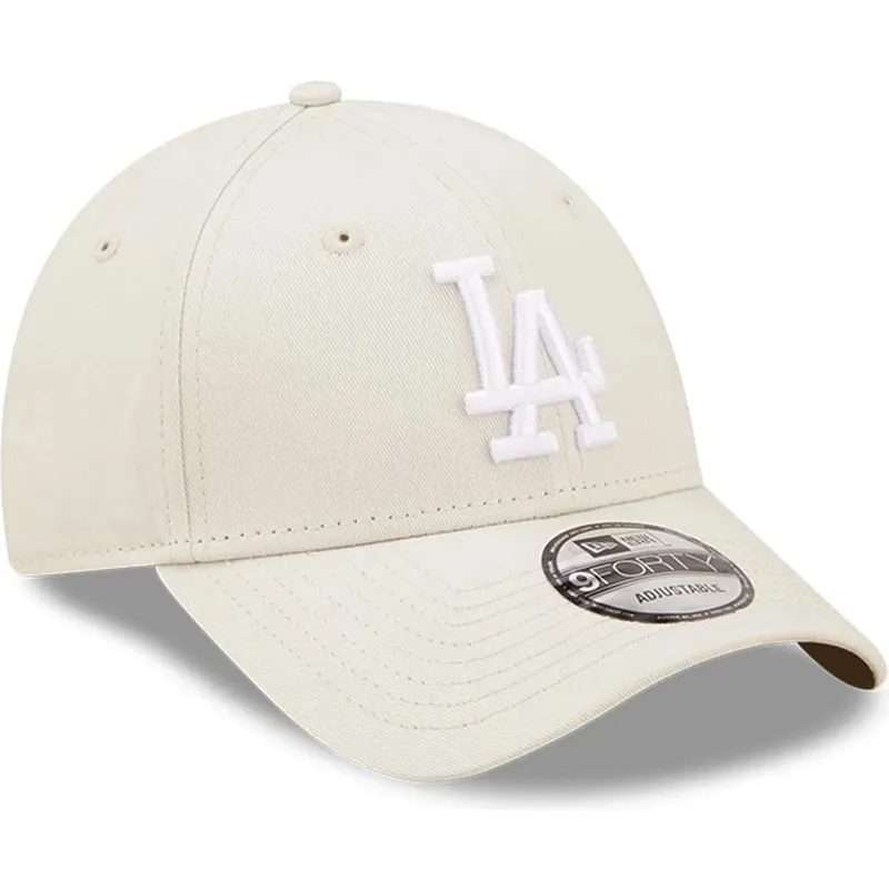 cap-zaoblena-beige-adjustable-strap-9forty-league-essential-los-angeles-dodgers-mlb-new-era