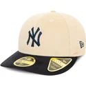 new-era-new-york-yankees-mlb-59fifty-low-profile-cord-kappe-mit-gebogenem-schirm-in-beige-und-marineblau