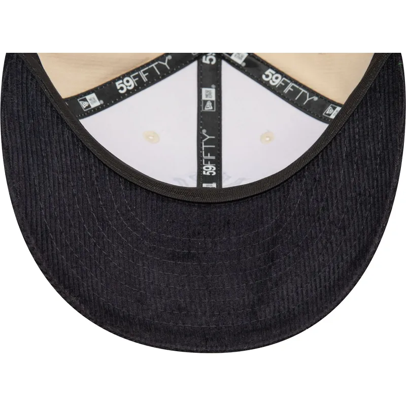 new-era-new-york-yankees-mlb-59fifty-low-profile-cord-kappe-mit-gebogenem-schirm-in-beige-und-marineblau