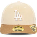 beige-braune-angepasste-59fifty-low-profile-cord-cap-der-los-angeles-dodgers-mlb-von-new-era