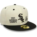 new-era-flat-brim-59fifty-93-division-chicago-white-sox-mlb-beige-and-black-fitted-cap