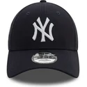marineblaue-verstellbare-curved-cap-9forty-side-patch-der-new-york-yankees-mlb-von-new-era
