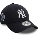 marineblaue-verstellbare-curved-cap-9forty-side-patch-der-new-york-yankees-mlb-von-new-era