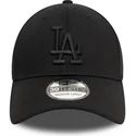 new-era-curved-brim-black-logo-39thirty-monochrome-los-angeles-dodgers-mlb-black-fitted-cap