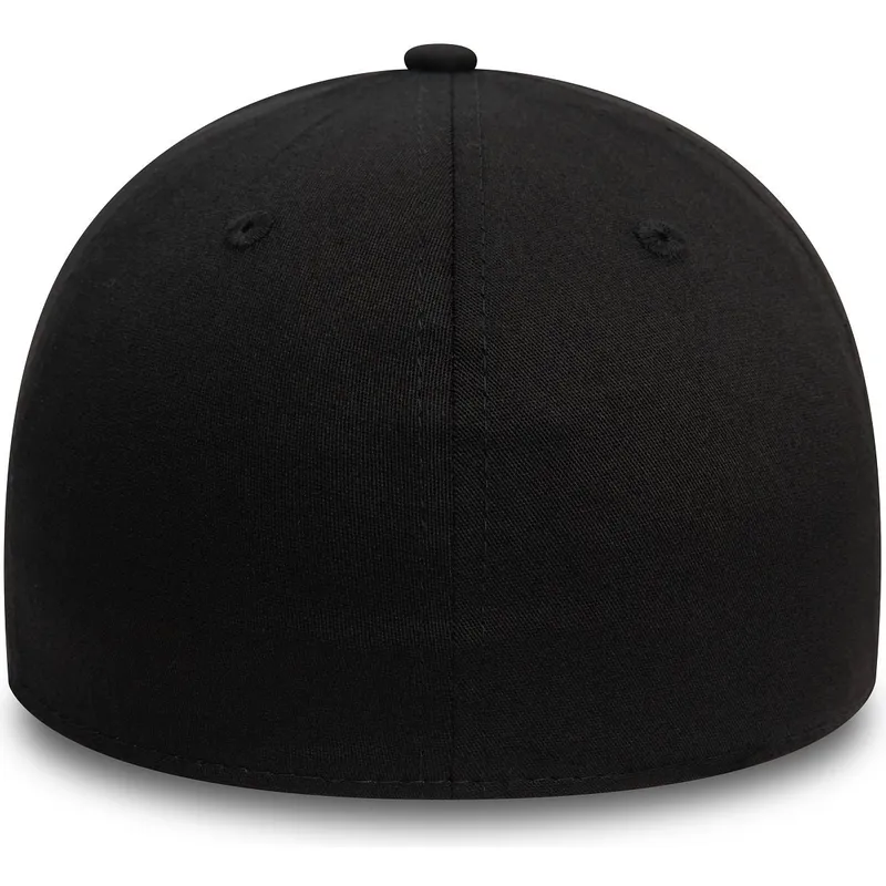 schwarze-anpassbare-gebogene-kappe-mit-schwarzem-logo-39thirty-monochrome-der-los-angeles-dodgers-mlb-von-new-era