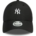 new-era-curved-brim-women-9forty-jacquard-new-york-yankees-mlb-black-adjustable-cap