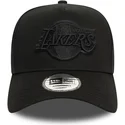 new-era-curved-brim-black-logo-9forty-e-frame-monochrome-los-angeles-lakers-nba-black-snapback-cap