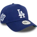los-angeles-dodgers-mlb-9forty-e-frame-patch-blaue-snapback-kappe-mit-gebogenem-schirm-von-new-era