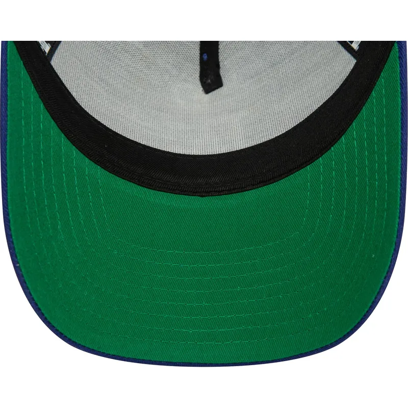 los-angeles-dodgers-mlb-9forty-e-frame-patch-blaue-snapback-kappe-mit-gebogenem-schirm-von-new-era