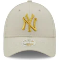 siltovky-zaoblena-bezova-nastavitelny-pasik-dorado-9forty-metallic-new-york-yankees-mlb-new-era