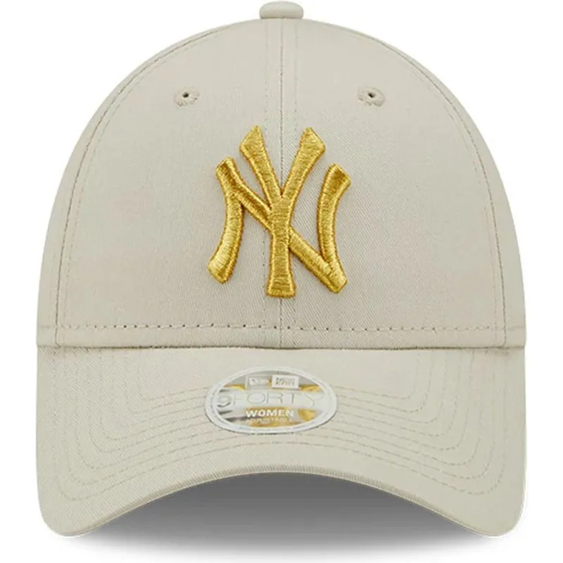 cap-zaoblena-beige-adjustable-strap-dorado-9forty-metallic-new-york-yankees-mlb-new-era