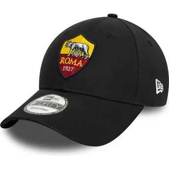 Cap zaoblená black adjustable strap 9FORTY Core Associazione Sportiva Roma Serie A New Era