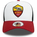 weisse-schwarze-und-rote-9forty-e-frame-core-trucker-cap-associazione-sportiva-roma-serie-a-von-new-era