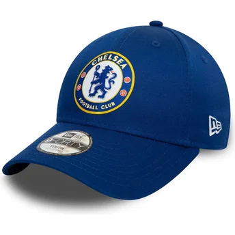 Šiltovka zaoblená modrá snapback pre deti 9FORTY Core Chelsea Football Club Premier League New Era