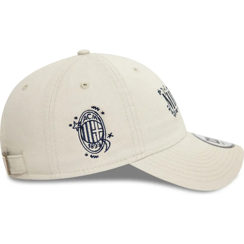 cap-zaoblena-beige-adjustable-strap-9twenty-scribble-ac-milan-serie-a-new-era