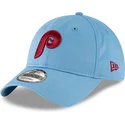 hellblaue-verstellbare-gebogene-kappe-9twenty-core-classic-der-philadelphia-phillies-mlb-von-new-era