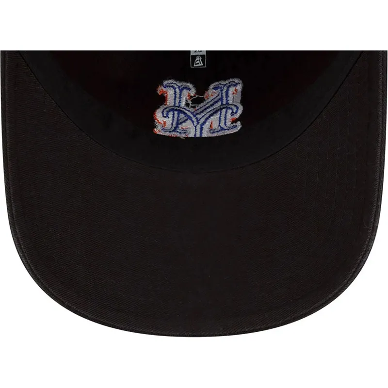 schwarze-verstellbare-gebogene-kappe-9twenty-core-classic-der-new-york-mets-mlb-von-new-era