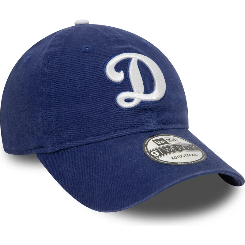 blaue-verstellbare-gebogene-kappe-9twenty-core-classic-der-los-angeles-dodgers-mlb-von-new-era
