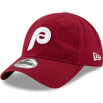 Cap zaoblená red adjustable strap 9TWENTY Core Classic Philadelphia Phillies MLB New Era