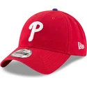 9twenty-core-classic-philadelphia-phillies-mlb-verstellbare-rote-kappe-mit-gebogenem-schirm-von-new-era
