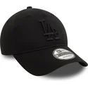verstellbare-schwarze-curved-cap-mit-schwarzem-logo-9twenty-washed-von-los-angeles-dodgers-mlb-von-new-era