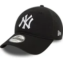 verstellbare-schwarze-9twenty-washed-kappe-mit-gebogenem-schirm-der-new-york-yankees-mlb-von-new-era