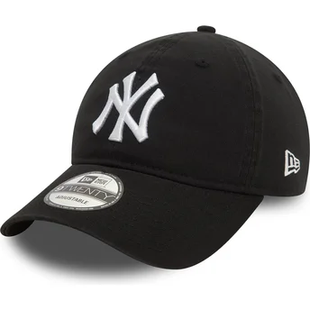 Cap zaoblená black adjustable strap 9TWENTY Washed New York Yankees MLB New Era