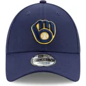 cap-zaoblena-navy-blue-adjustable-strap-9forty-the-league-milwaukee-brewers-mlb-new-era