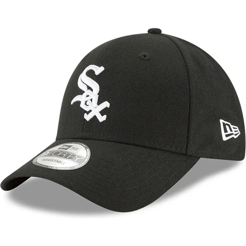 schwarze-gebogene-verstellbare-kinderkappe-9forty-the-league-der-chicago-white-sox-mlb-von-new-era