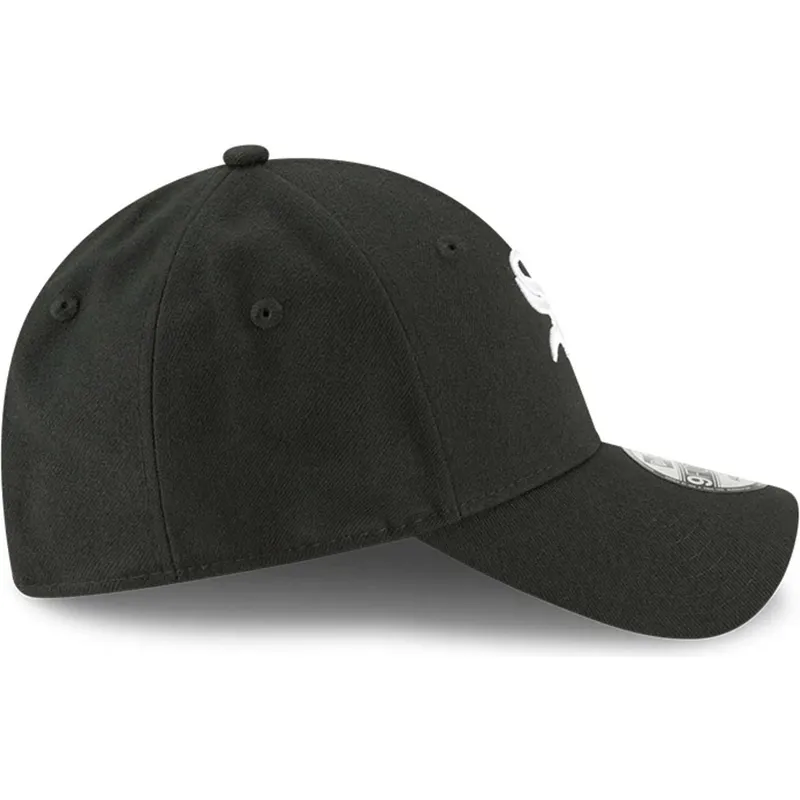 schwarze-gebogene-verstellbare-kinderkappe-9forty-the-league-der-chicago-white-sox-mlb-von-new-era