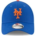 blaue-gebogene-verstellbare-kindercap-9forty-the-league-der-new-york-mets-mlb-von-new-era