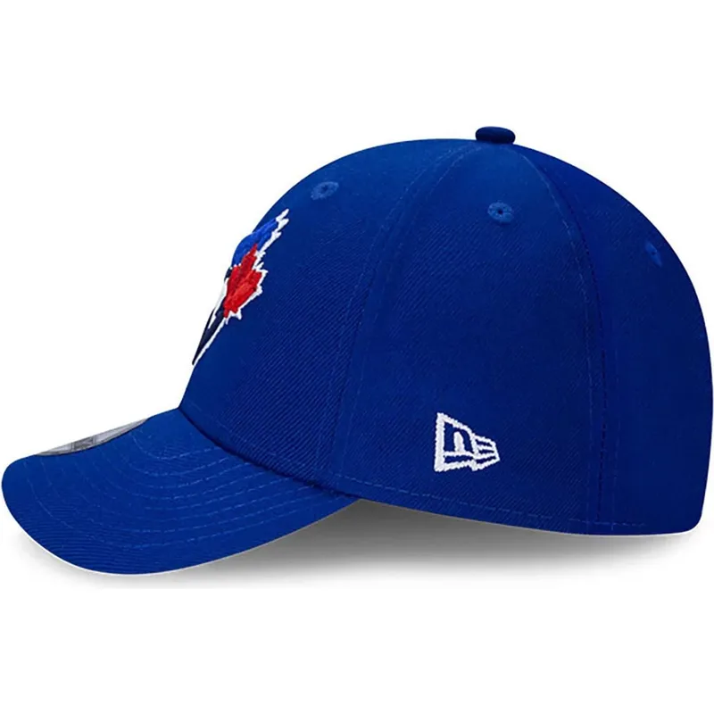 blaue-gebogene-verstellbare-kappe-fur-kinder-9forty-the-league-der-toronto-blue-jays-mlb-von-new-era