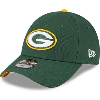 New Era Curved Brim Youth 9FORTY The League Green Bay Packers NFL Green Adjustable Cap