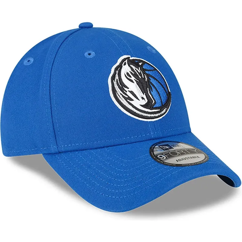 blaue-verstellbare-curved-cap-9forty-the-league-der-dallas-mavericks-nba-von-new-era