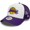 weiss-violette-trucker-cap-a-frame-team-colour-der-los-angeles-lakers-nba-von-new-era