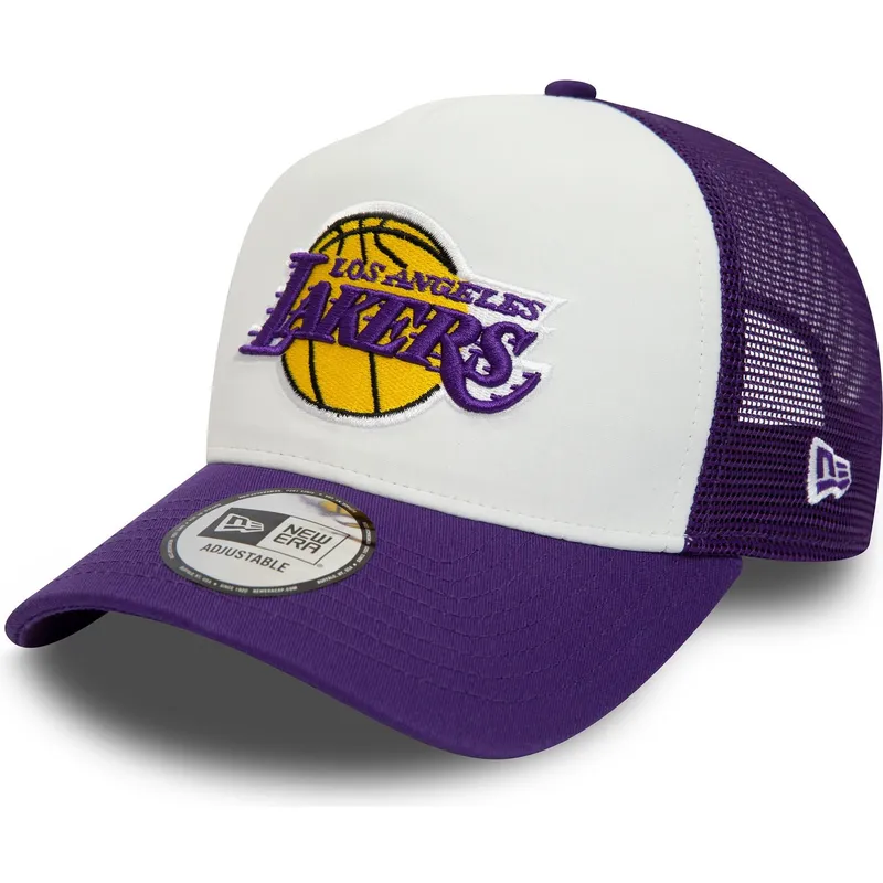 weisse-und-violette-trucker-kappe-a-frame-team-colour-der-los-angeles-lakers-nba-von-new-era
