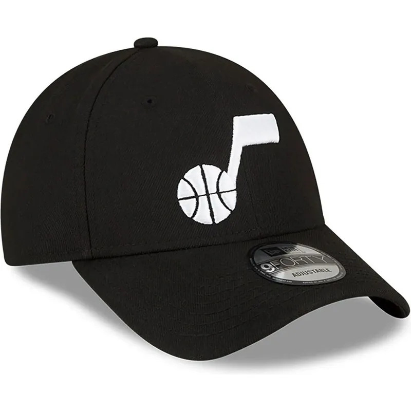 cap-zaoblena-black-adjustable-strap-9forty-the-league-utah-jazz-nba-new-era