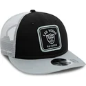 schwarze-und-graue-9fifty-low-profile-patch-trucker-kappe-der-las-vegas-raiders-nfl-von-new-era
